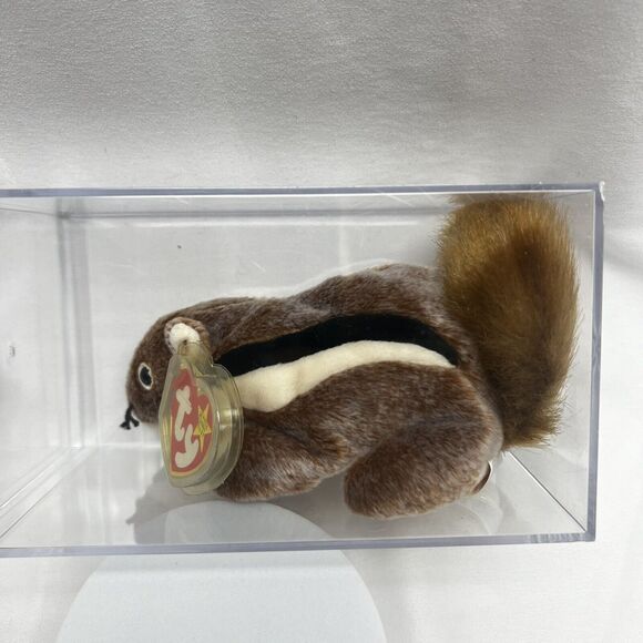 Ty Original Beanie Baby 1999 Chipper the Chipmunk MWMTs Plush In Storage Box - Picture 3 of 12